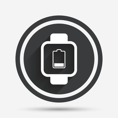 Smart watch sign icon. Wrist digital watch.