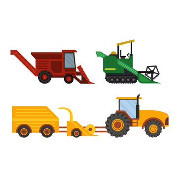 Equipment farm for agriculture machinery harvester