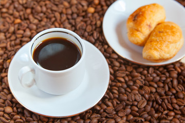 coffee milk top view