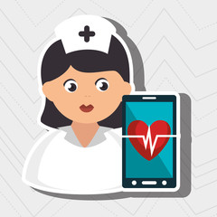 nurse stethoscope medical service vector illustration eps 10