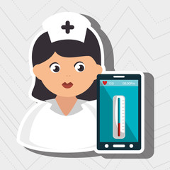 nurse stethoscope medical service vector illustration eps 10