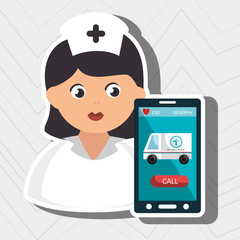 nurse stethoscope medical service vector illustration eps 10