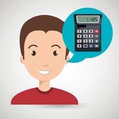 man tax payment report vector illustration eps 10