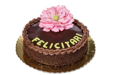 Obraz na płótnie Canvas Chocolate cake on birthday.