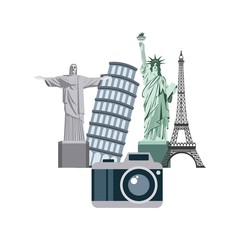 enjoy vacations with travel icon vector illustration design