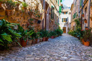 Plant Street in Valldemossa, Majorca