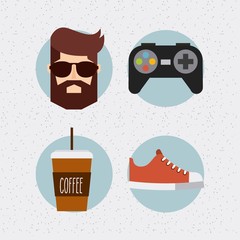 hipster style set icons vector illustration design