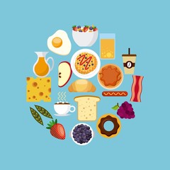 delicious food infographic set icons vector illustration design