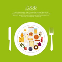delicious food infographic set icons vector illustration design
