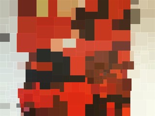 Red and gray square mosaic abstract background