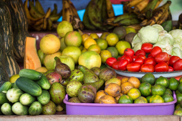 African fruit and vegetable stand