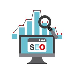 search engine optimization flat icons vector illustration design