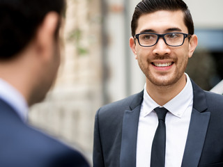 Fototapeta premium Portrait of handsome businessman outdoor