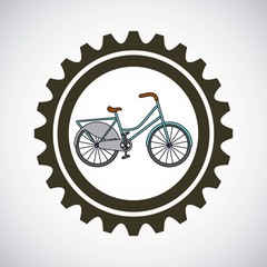 Fototapeta premium love my bicycle lifestyle concept icon vector illustration design