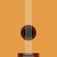 guitar acoustic pop art style vector illustration design