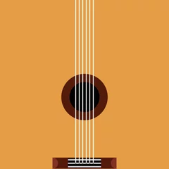 Crédence de cuisine en verre imprimé Pop Art guitar acoustic pop art style vector illustration design