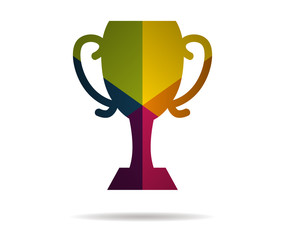 cup champion multicolor icon vector