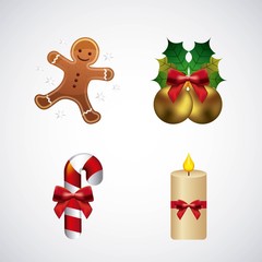 happy merry christmas decorative icon vector illustration design