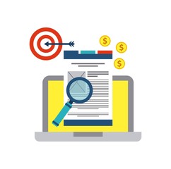 laptop computer technology icon vector illustration design