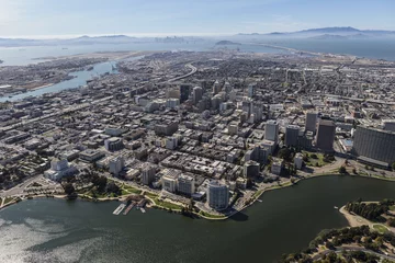 Rolgordijnen Oakland Aerial View Towards San Francisco © trekandphoto