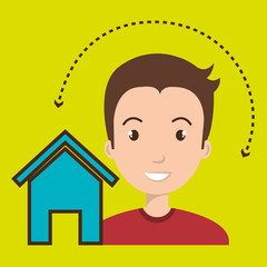 man home page web vector illustration eps 10