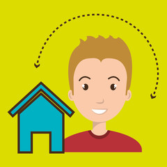 man home page web vector illustration eps 10