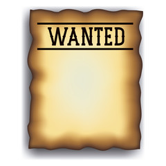 Wanted paper poster icon. Search and western theme. Vintage retro and isolated design. Vector illustration