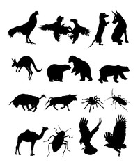 set animal silhouette
