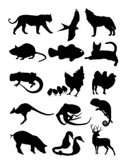 set animal silhouette 