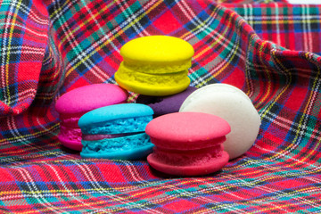 French colorful macarons