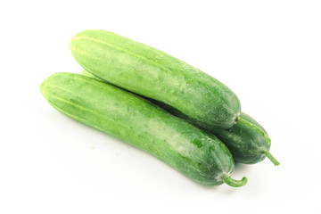 fresh cucumbers isolated on white