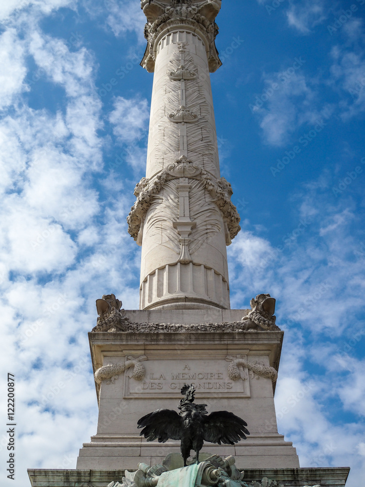 Canvas Prints monument to the girondins in place des quincones bordeaux