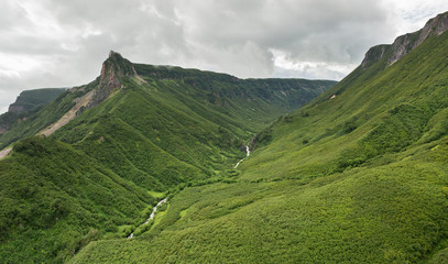 River Geysernaya in Valley of Geysers. Kronotsky Nature Reserve on Kamchatka Peninsula.