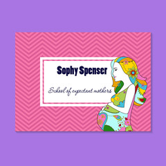 Business card for school of expectant mothers