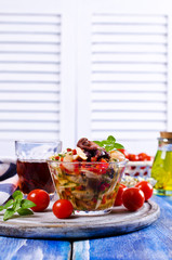 Seafood salad with vegetables