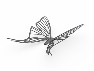 Butterfly render isolated on white
