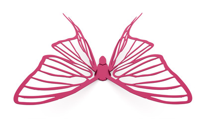 Butterfly render isolated on white