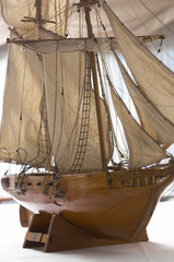 模型の帆船