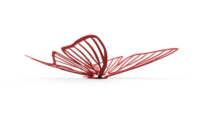 Butterfly render isolated on white