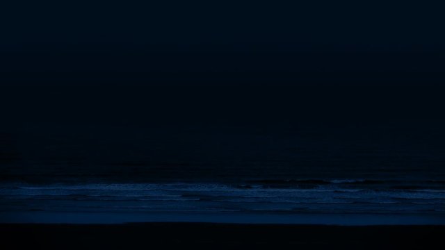 Sea Shore Waves In The Dark