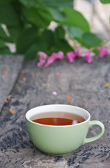 herbal tea in the garden