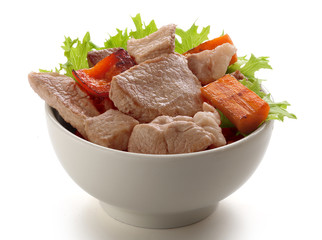 Pork roast in the bowl