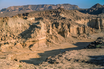 Dry canyon in the middle of the Quesh island