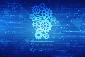 Digital Abstract technology background,2d illustration