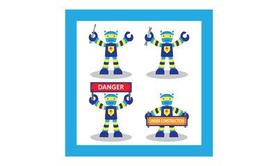Naklejka premium robot 02