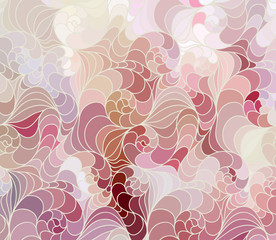 Vector wave background of doodle hand drawn lines