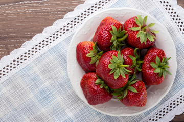 red ripe strawberries
