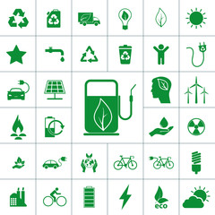 ecology icon set