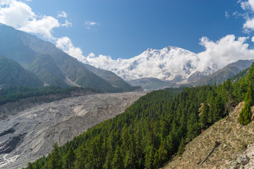 Fototapeta premium Nanga Parbat mountain and glacier