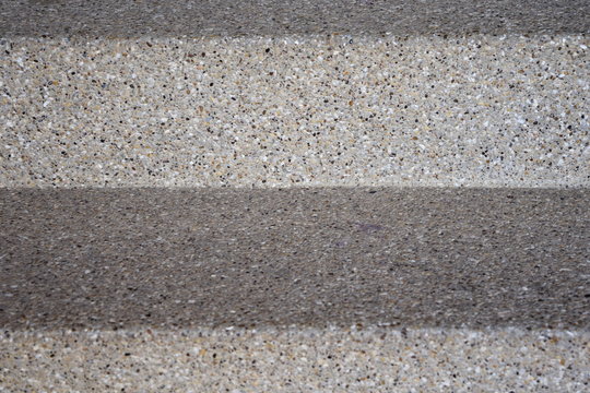 The exposed aggregate finish stair